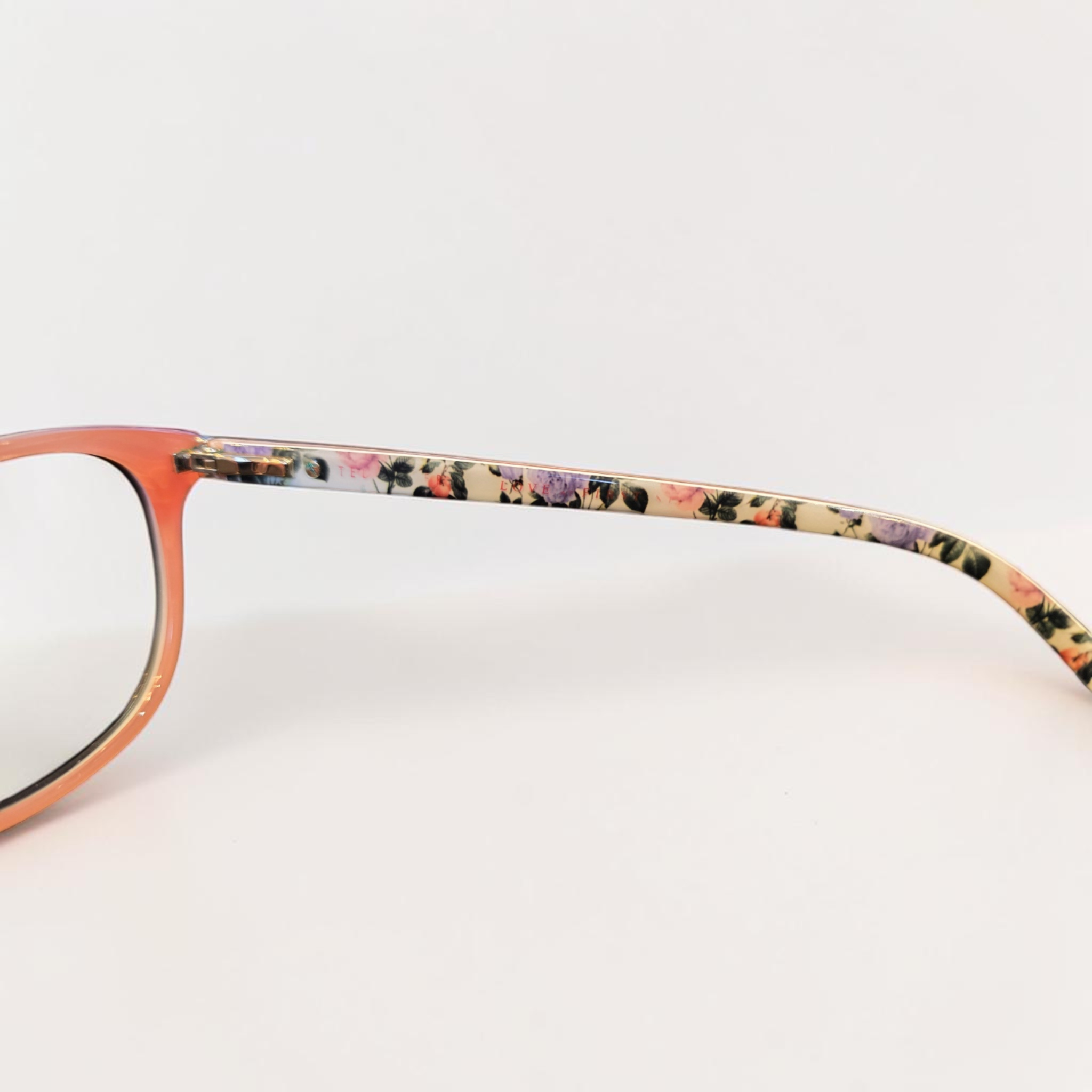 Ted Baker Jeya Floral Temple Square Acetate Glasses Tortoiseshell 51 16 140