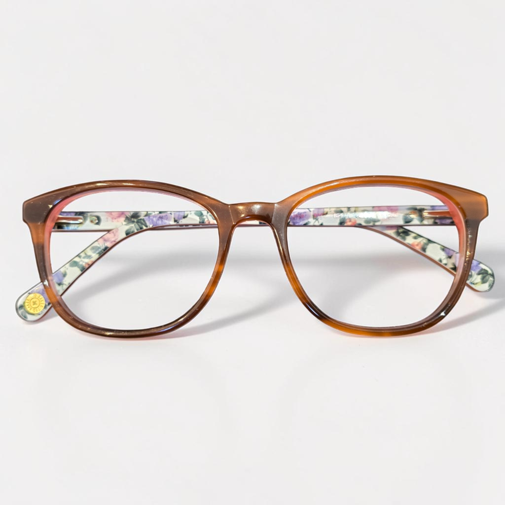Ted Baker Jeya Floral Temple Square Acetate Glasses Tortoiseshell 51 16 140