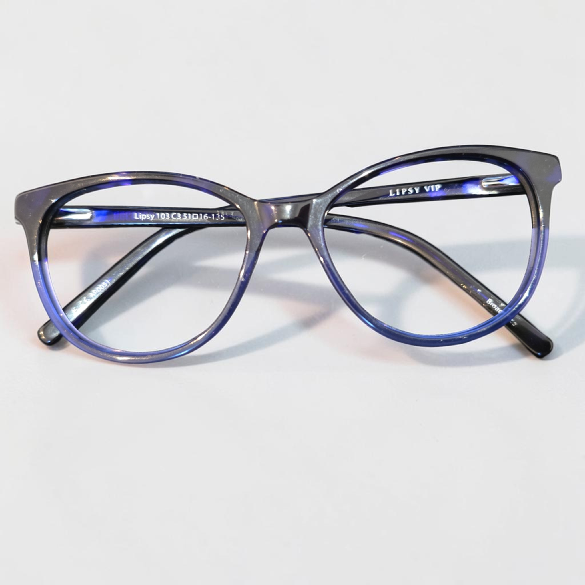 Lipsy VIP 103 C3 Navy Blue Cat-Eye Acetate Frames 51mm