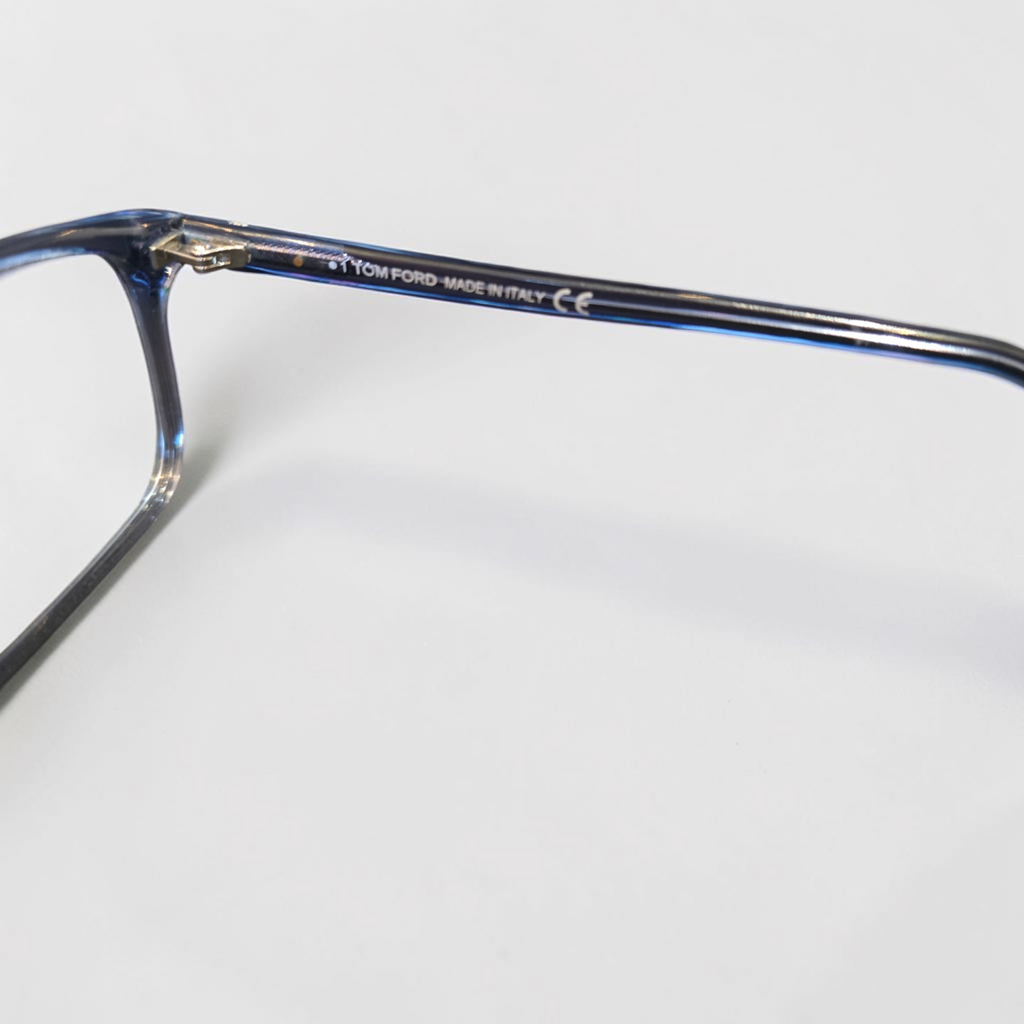 Tom Ford TF5735-B Crystal Blue Rectangle Acetate Glasses