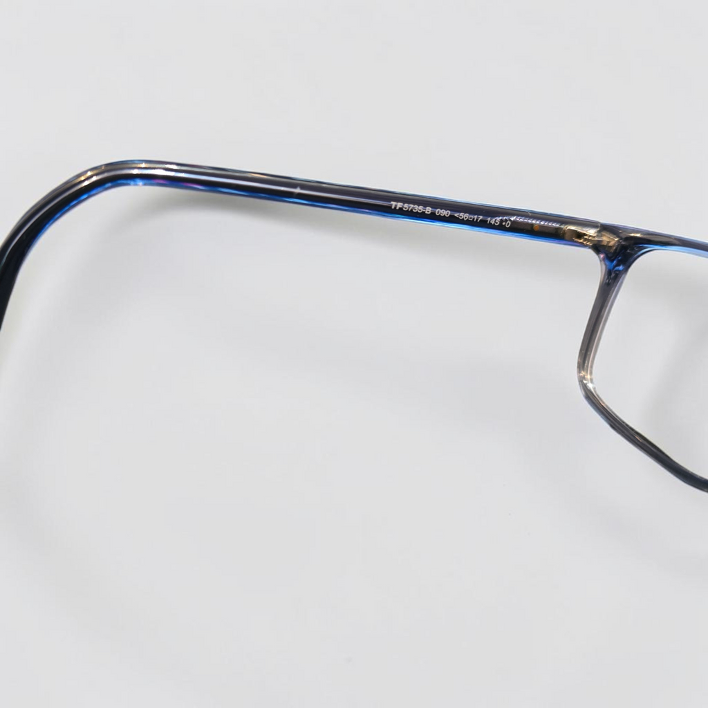 Tom Ford TF5735-B Crystal Blue Rectangle Acetate Glasses