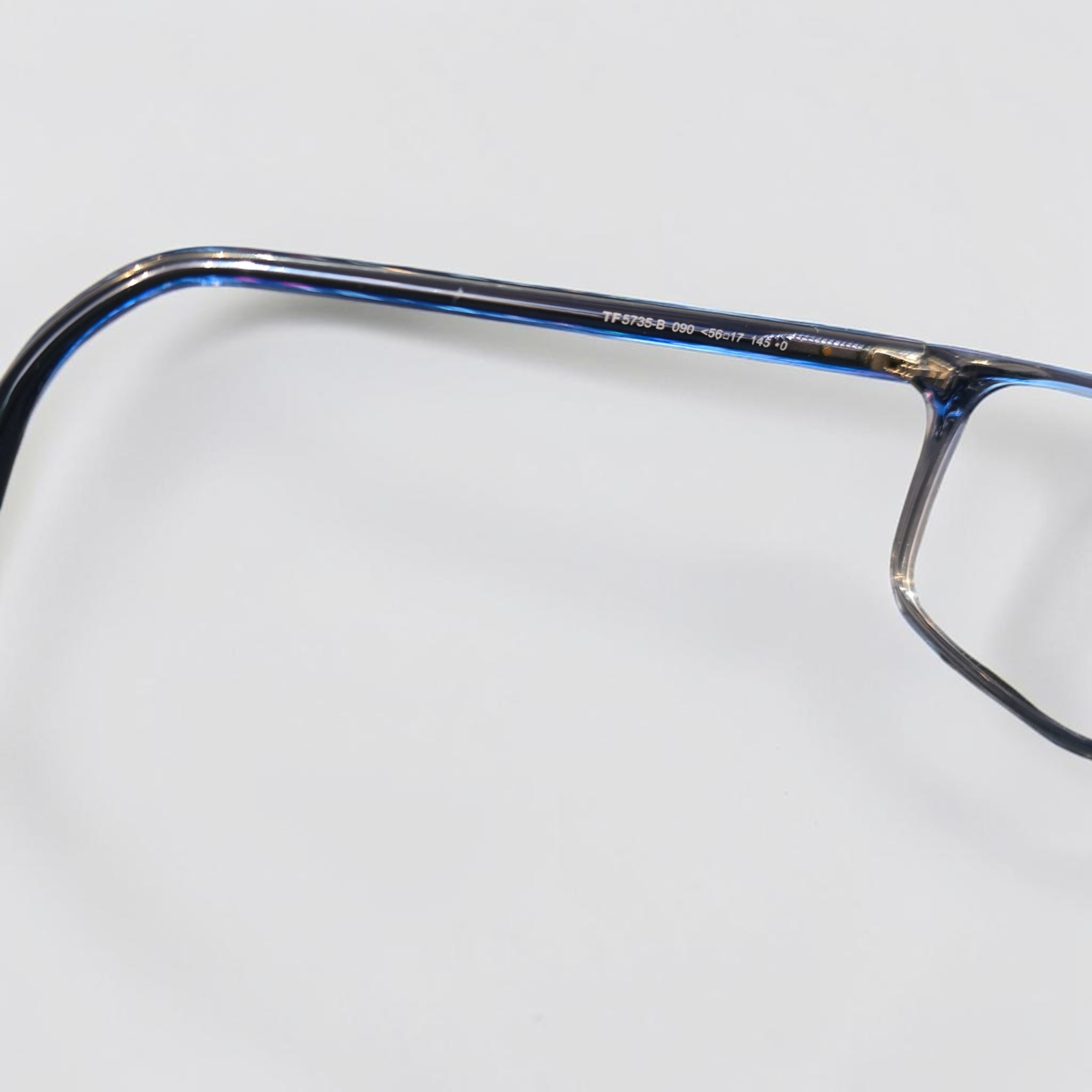 Tom Ford TF5735-B Crystal Blue Rectangle Acetate Glasses