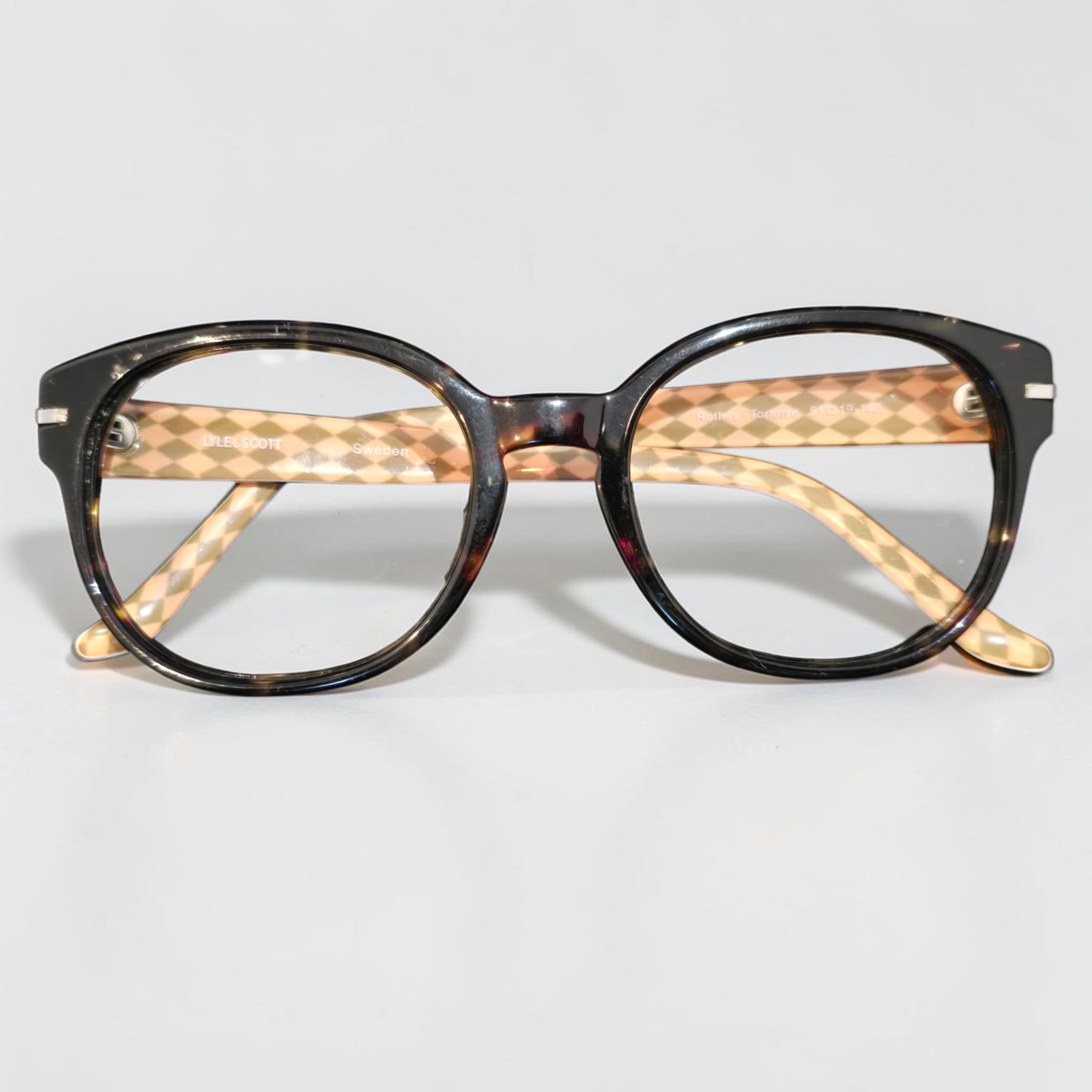 Lyle & Scott Rothes Round Tortoiseshell Acetate Frames 51-19-140
