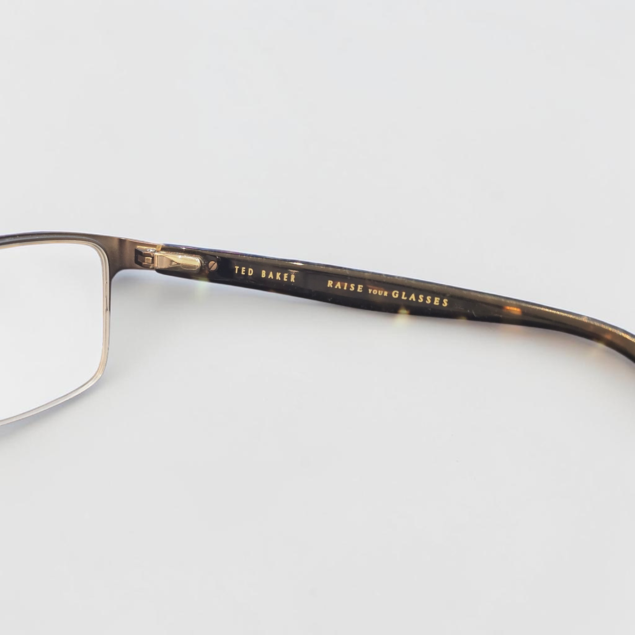 Ted Baker Cory 4246 Half Rim Rectangle Glasses Gunmetal Tortoise