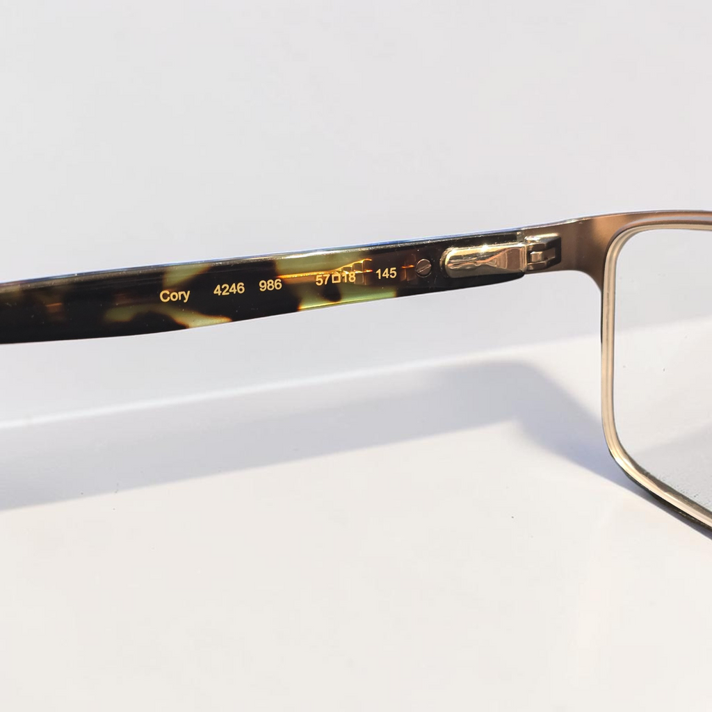 Ted Baker Cory 4246 Half Rim Rectangle Glasses Gunmetal Tortoise