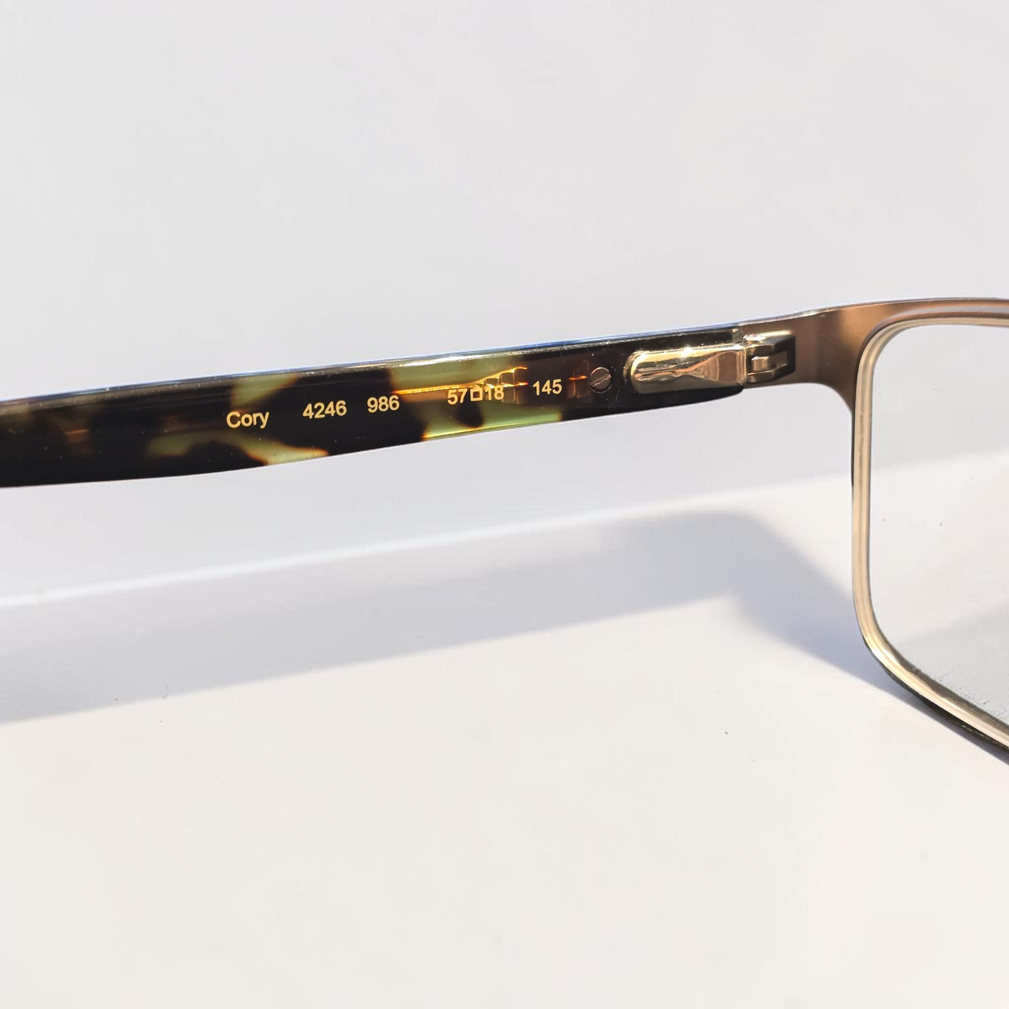 Ted Baker Cory 4246 Half Rim Rectangle Glasses Gunmetal Tortoise