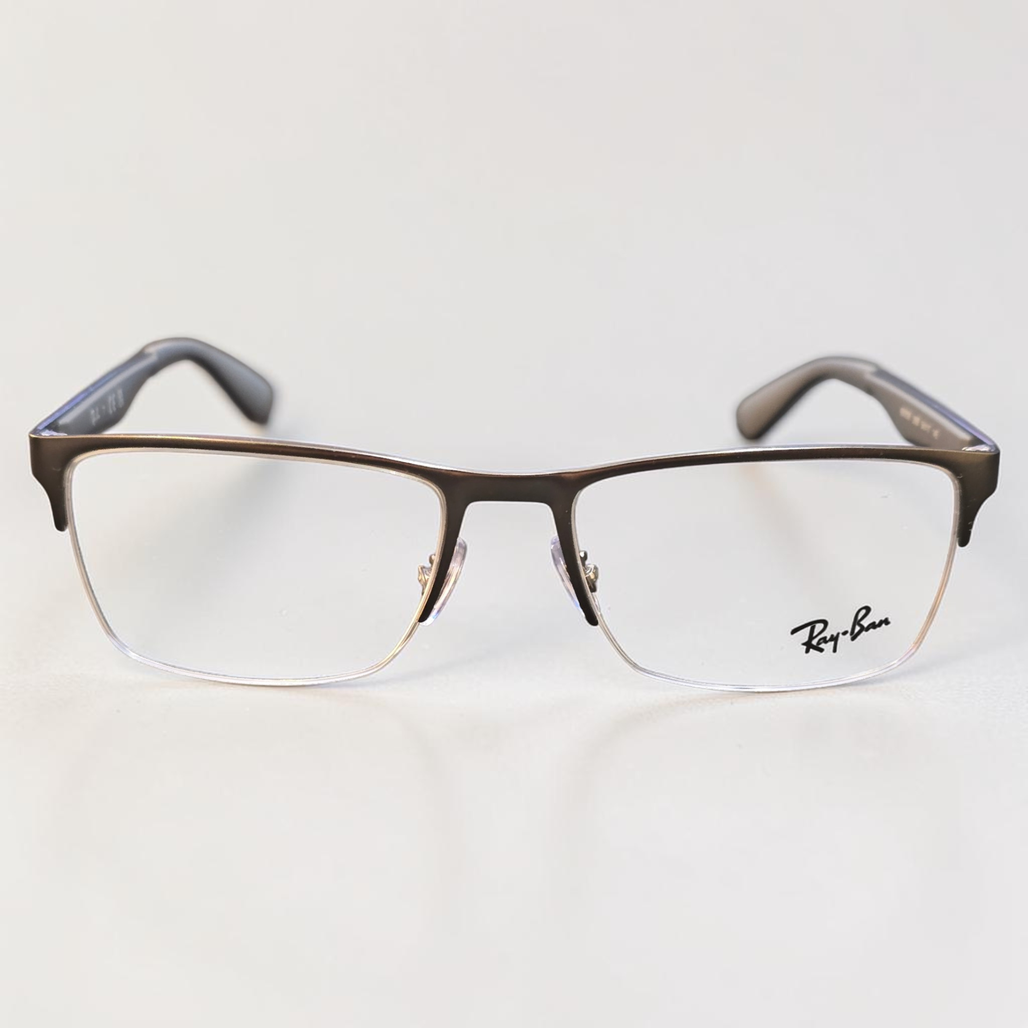 Ray-Ban RB6335 Half-Rim Rectangle Glasses Gunmetal 54mm