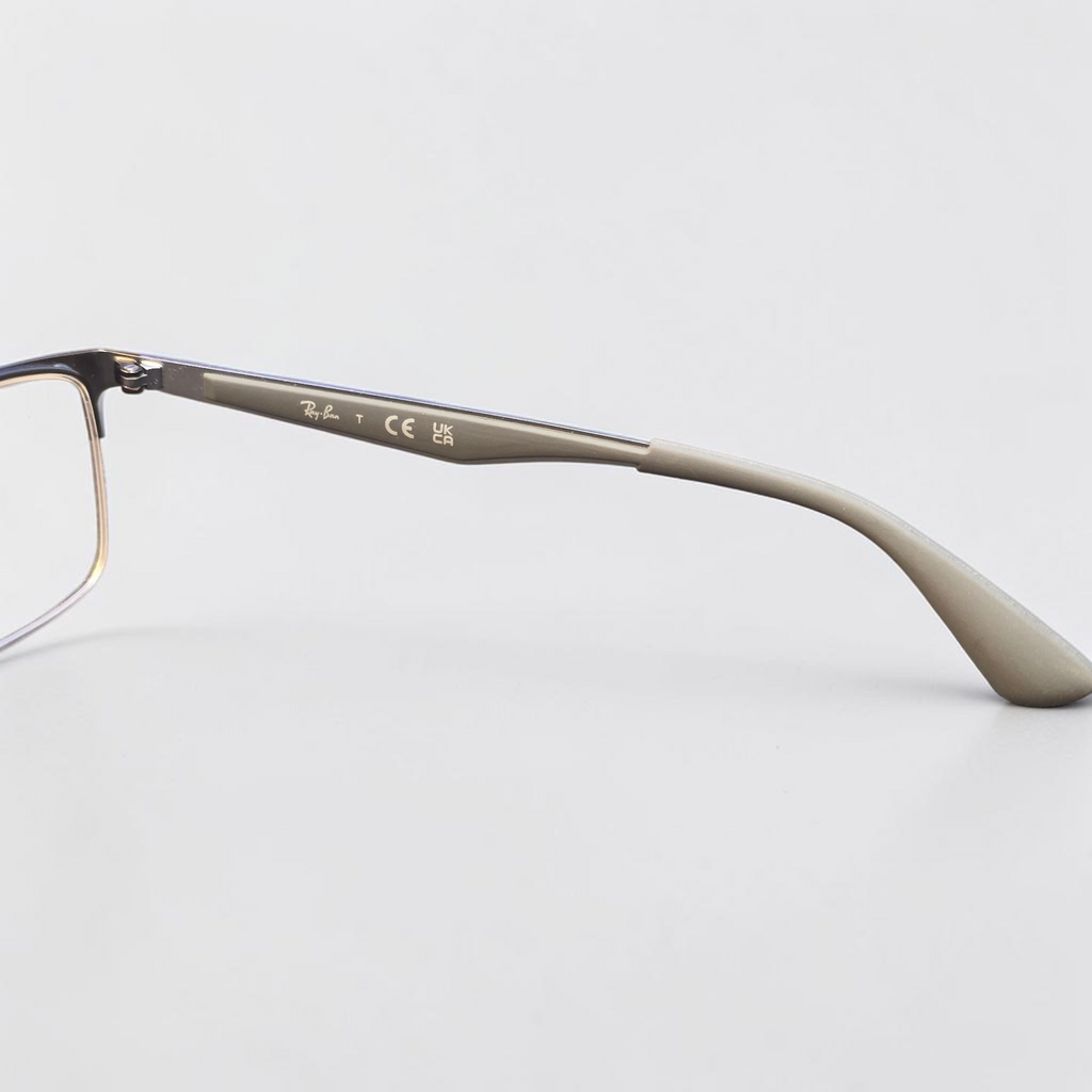 Ray-Ban RB6335 Half-Rim Rectangle Glasses Gunmetal 54mm