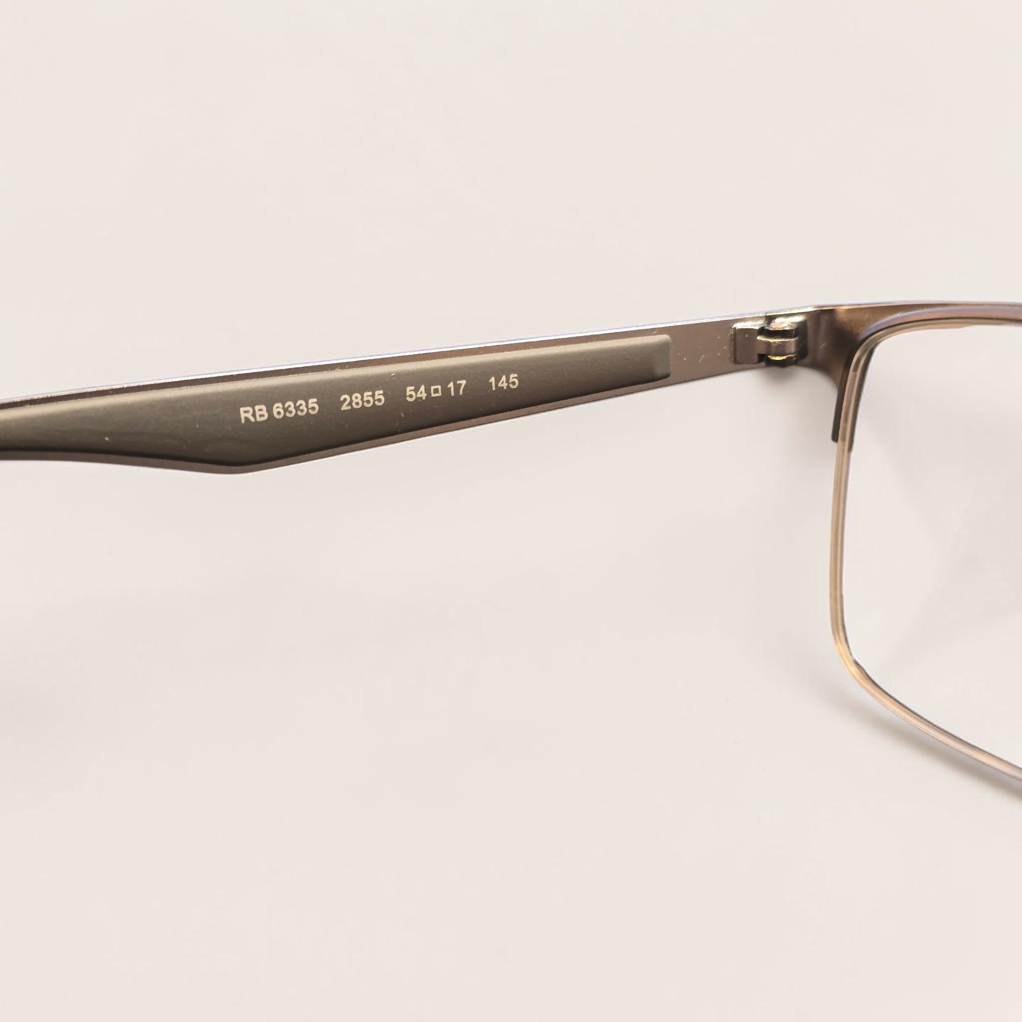 Ray-Ban RB6335 Half-Rim Rectangle Glasses Gunmetal 54mm