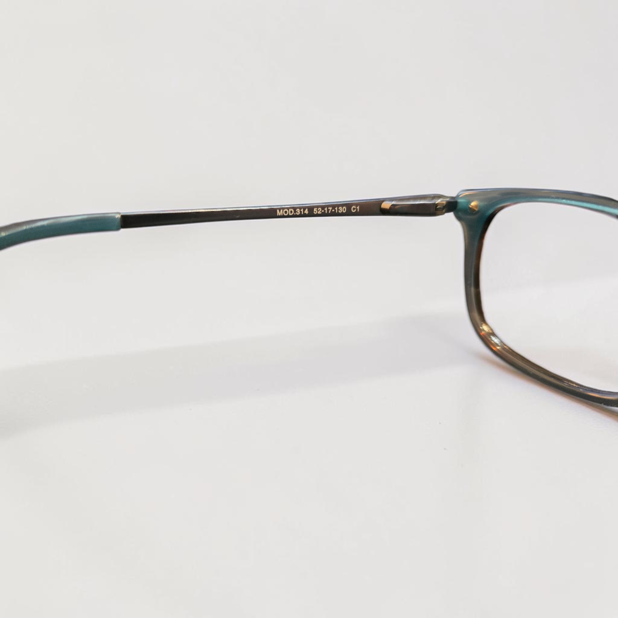 Jaeger MOD.314 Pure Titanium Rectangle Glasses Teal Blue 52-17-130