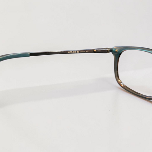 Jaeger MOD.314 Pure Titanium Rectangle Glasses Teal Blue 52-17-130