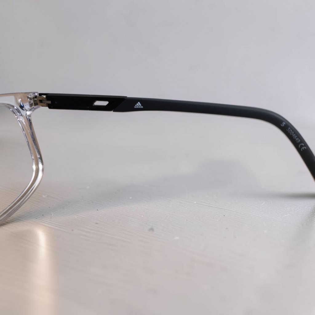 Adidas Rectangle Eyeglasses Crystal Clear Black S5004649