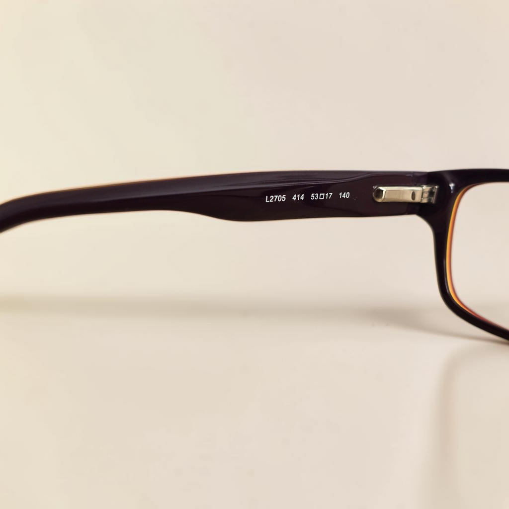 Lacoste L2705 Navy Rectangle Acetate Eyeglass Frames 53-17-140