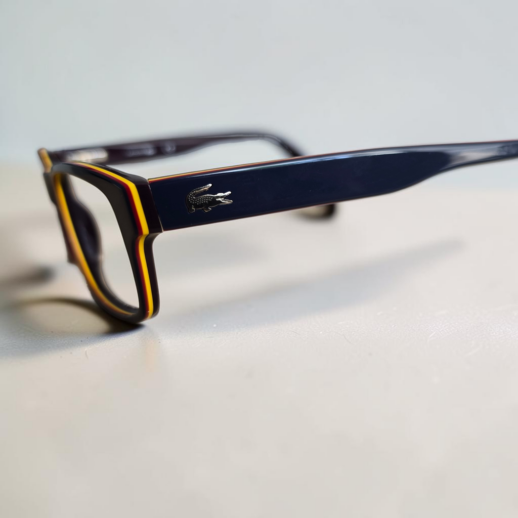 Lacoste L2705 Navy Rectangle Acetate Eyeglass Frames 53-17-140