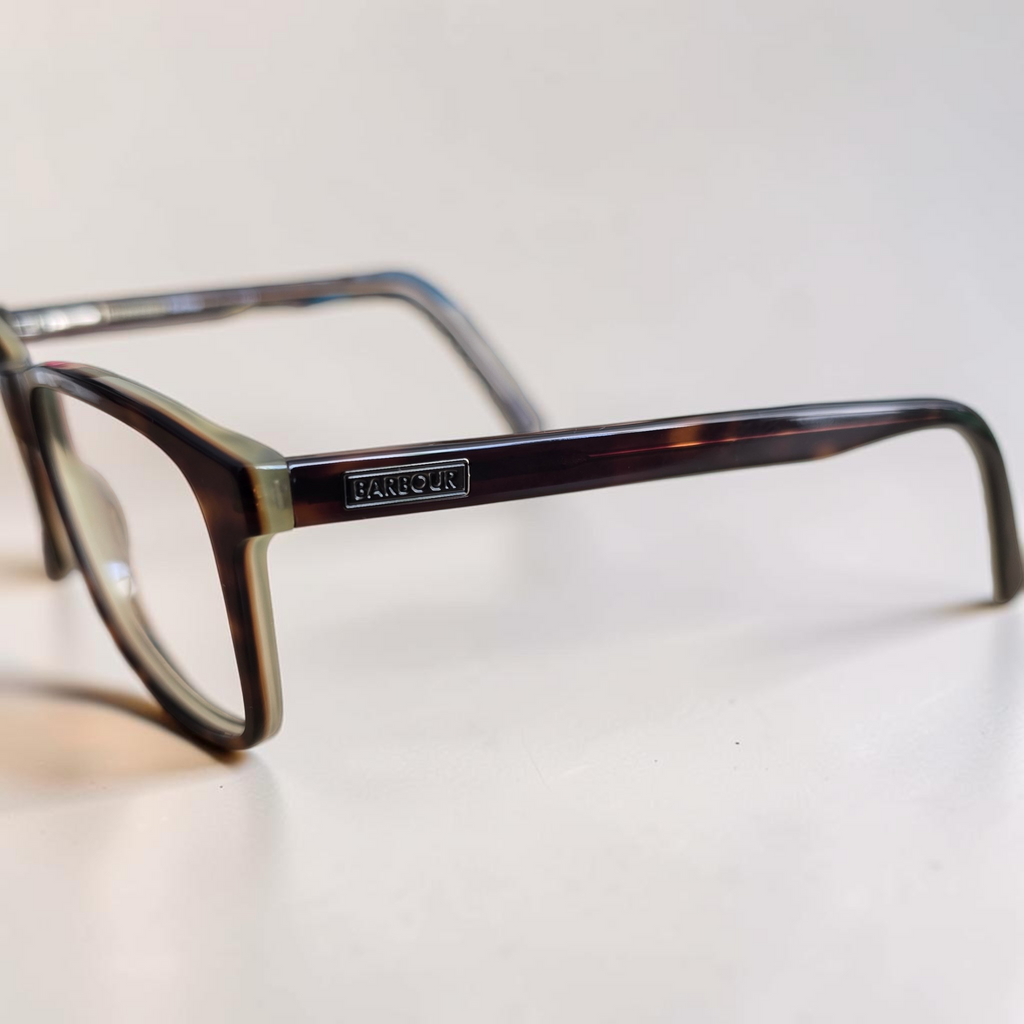Barbour Tortoiseshell Rectangle Acetate Eyeglasses 56-17-145