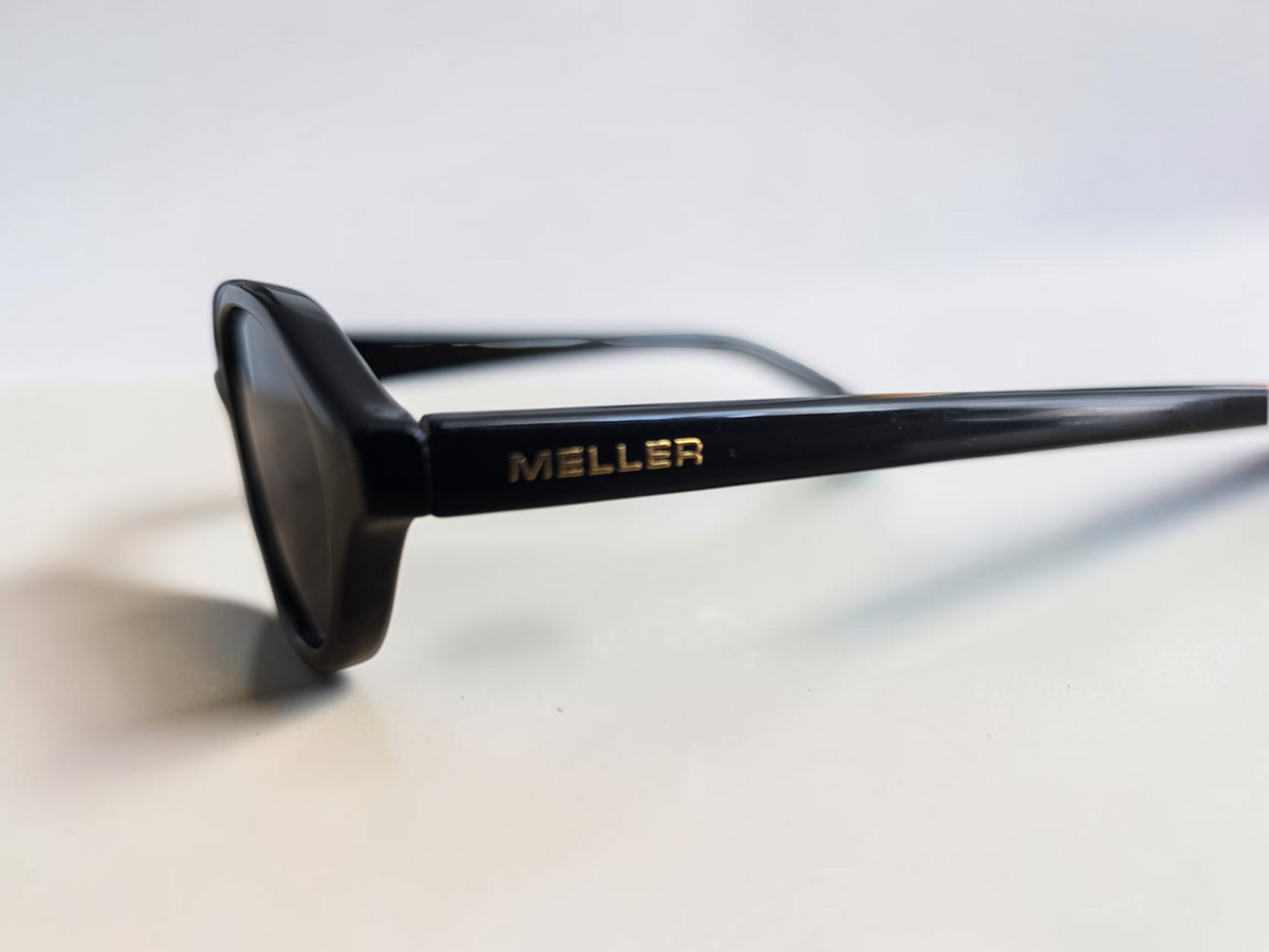 Meller Tutcar Gloss Black Oval Sunglasses – Polarised CAT.3