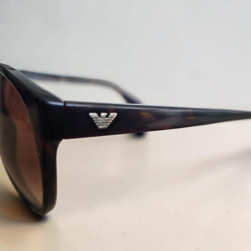 Emporio Armani EA9616/S Oversized Round Tortoiseshell Sunglasses No Prescription