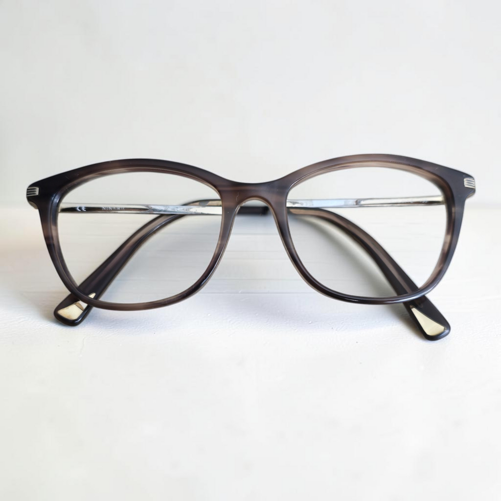 Nina Ricci Cat-Eye Glasses Tortoiseshell Brown Acetate NR0069