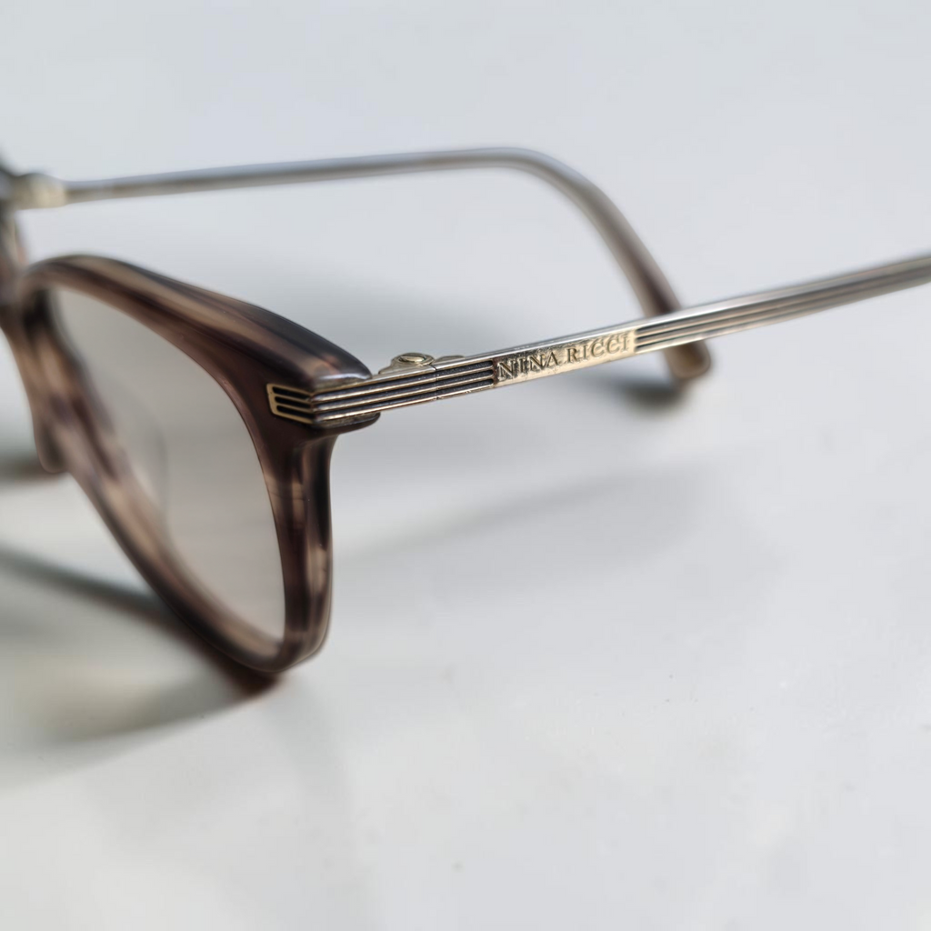 Nina Ricci Cat-Eye Glasses Tortoiseshell Brown Acetate NR0069