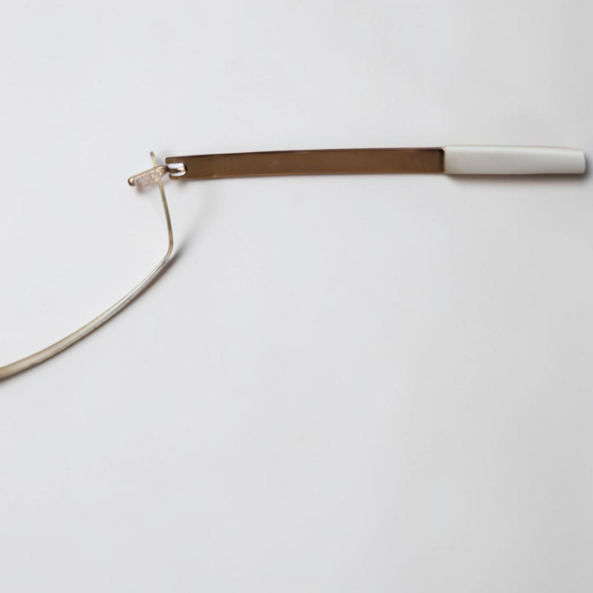 Silhouette Rimless Glasses Rose Gold White Titanium Minimal